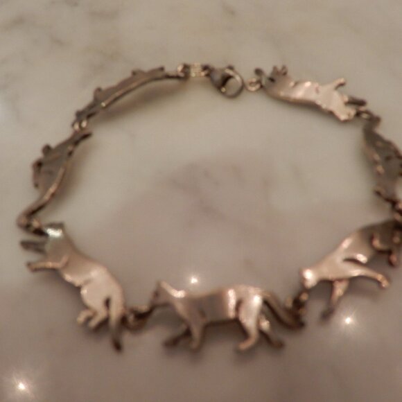 Kabana Vintage Silver Cat Bracelet - Picture 1 of 8